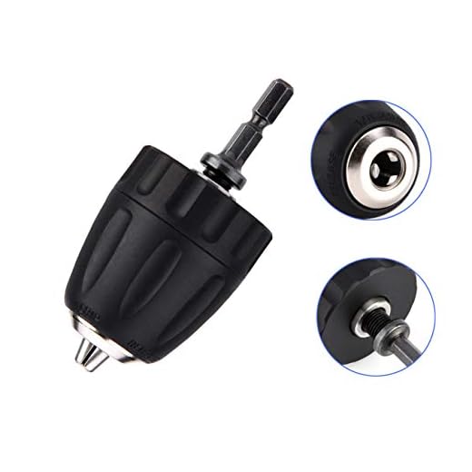 Nyckellös adapterchuck 0,8-10 mm borrchuck omvandlare 3/8 tum 24 UNF tråd snabbbytesadapter med 1/4 tum hexskaft nyckellös chuck hex skaft svart