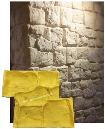 Molde para piedra modelo Caucaso de 50x40 cm en forma de yeso impreso imitacion cemento