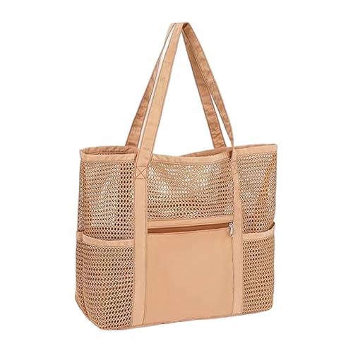 Bolsa de playa de malla grande de 67x44x20 cm para viaje y piscina