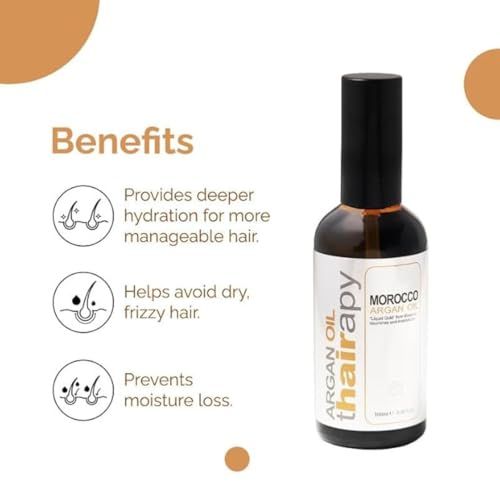 Image of CYNOS Argan Oil Thairapy Moroccan Argan Oil 100ml | Liquid Gold from Morocco | Deep Nourishment & Moisture for All Hair Types | Smooth & Shiny Finish