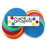 SitSpots® 30 Multi Color Circle Packs - Classroom Circle Floor Dots | The Original Sit Spots for Your Classroom Seating, Organizing and Managing Your Students (4' Circles (30), Original Multi-Color)