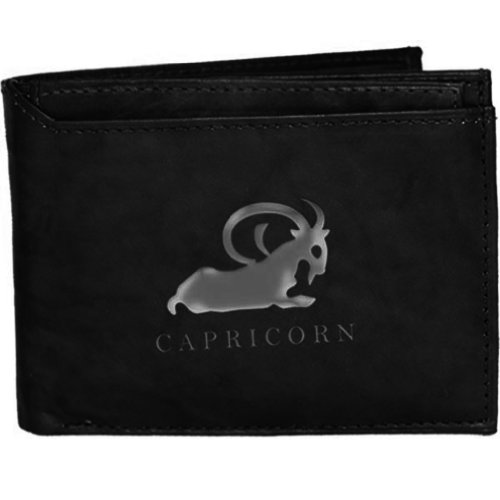 MARSHAL Capricorn Zodiac Sign Genuine Leather Bifold Wallet