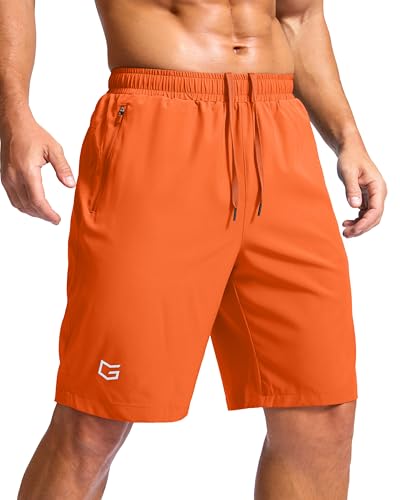 Image of G Gradual Men's Athletic Running Shorts with Zipper Pockets Quick Dry 7 inch / 5 inch / 9 inch Workout Gym Shorts for Basketball Hiking
