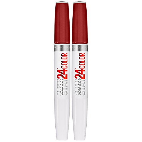 Maybelline SuperStay 24 2-Step Liquid Lipstick Makeup, Everlasting Wine, 2 COUNT