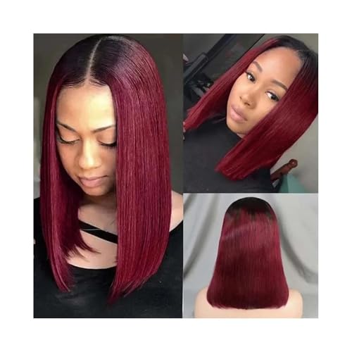 Pelucas frontales de encaje recto 4x4 de cabello humano natural Bob 2