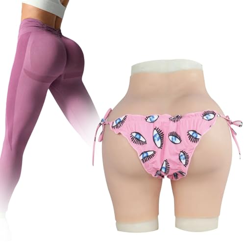 Culottes intégrales réalistes en silicone avec fausse vulve et rehausseur de hanches pour transgenre