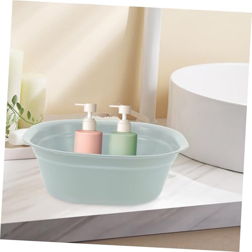 Lavabo cuadrado azul resistente con plástico grueso multifuncional 6