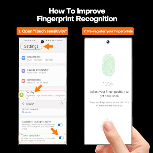 LϟK 3 in 1 for Samsung Galaxy S24 Ultra Screen Protector, 2 Pack HD Tempered Glass Film + 1 Dust Free Installation Tool, No Bubbles Samsung S24 Ultra Screen Protector
