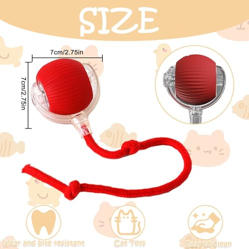 Image of Pet Cat Toys for Persian Cats - Interactive Pet Toys for Cats & Kittens | Soft, Fun & Safe Toys for Indoor Cats | Great for Play & Exercise