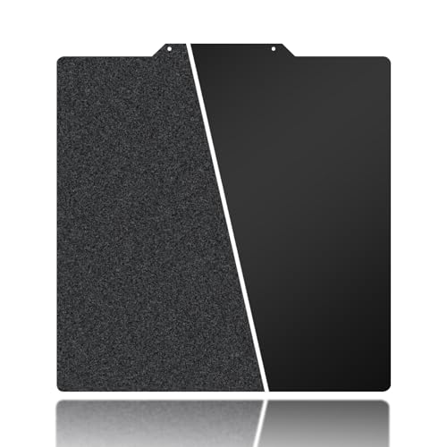 Image of 355x355mm Black Build Plate for Voron 2.4 V2 350, Double Sided Textured PEI+Smooth PEI Flexible Spring Steel Platform Heated Printing Bed for Voron 2.4 V2 350 3D Printer