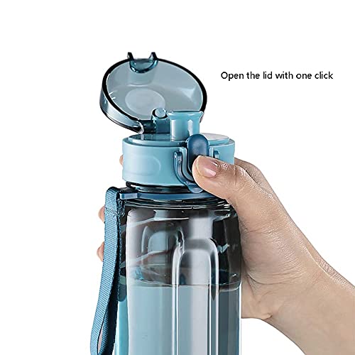 Waterfles waterfles plastic sportwaterfles met flip-up deksel sportkruik voor camping outdoor sport wandelen kantoorfles (kleur: wit) - Image 4