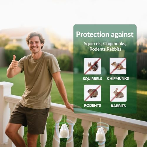 Image of Squirrel Repellents, Chipmunk Repellent Outdoor, Mint Squirrel Repellents for Attic, Natural Squirrel Deterrent, Keep Rodents Out of Car Engines Garden,10P