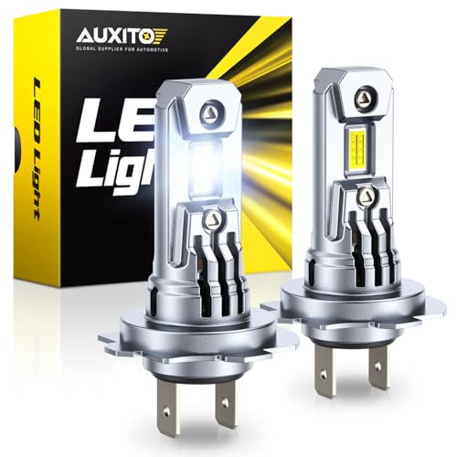 Image of AUXITO H7 LED Bulbs, 80000LM Per Set, 6500K Xenon White, Mini Size Wireless LED Light Bulbs, Pack of 2