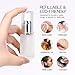 PANA 4 pcs Frosted Glass Spray Bottle with Fine Mist Sprayer and Cap for Holding Perfume, Essential Oils, Beauty Sprays and Other Liquids (4 Bottles, Silver) (20 ML)
