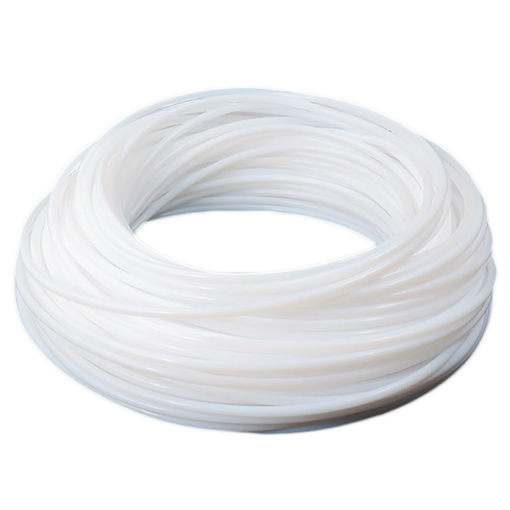 DFDPAXL Teflon Solid Round Sealing Line, White Plastic Rope Weight: 1Kg, Diameter 1-2.5Mm Suitable for Industrial Equipment And Workshop Use,2.5mm