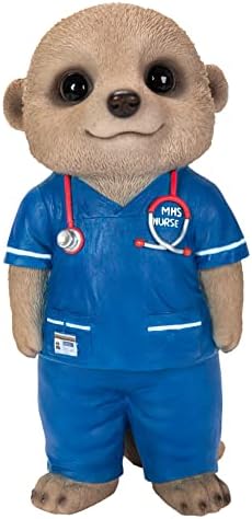 Vivid Arts - Resin Baby Meerkat Nurse Home or Garden Decoration, XMK-2375-D, 23cm, Multicoloured