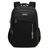 Amythe Mochila Escolar Adolescentes Niños 10 a 18 Años Grande 30 L, Negro
