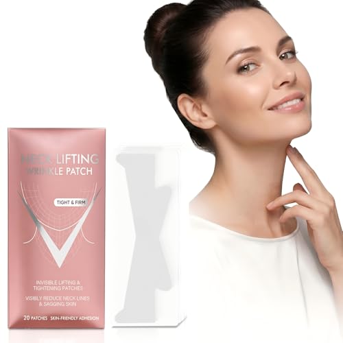 TDZLDM Neck Lift Tape 20 PCS Invisible Neck Wrinkle Patches for Instant Skin Support Improves Neck Lines & Wrinkles Ultra-Thin Breathable Ne_ck Strips for Smooth Look Reusable & Comfortable Wear
