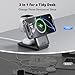 Acer 3 in 1 Charging Station for iPhone, Wireless Charger Stand,15W Fast MagSafe Charger for iPhone 17 16 15 14 13 12 Series-Apple Watch 11 10 9 8 7 6 5 4 3 2 SE and Ultra Series-Airpods 4 3 2 Pro