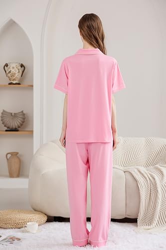 RONGTAI Womens Pajamas Sets Comfy Cool Feeling Cotton Pajama Set Casual Bottton Soft Sleepwear Nightwear Loungewear S-XXL4