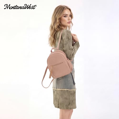Image of Montana West Mini Backpack Purse for Women Anti Theft Backpacks with Secured Zipper and Tassel