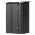 Devoko 3x3 FT Outdoor Storage Shed, Small Garden Tool Shed with Single Lockable Door, Metal Tool Storage Shed with Sloping Roof, Outside Shed for Backyard Patio Lawn, Black