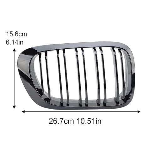 Grille de capot BMW E46 noir brillant calandre de course supérieure en ABS - 2