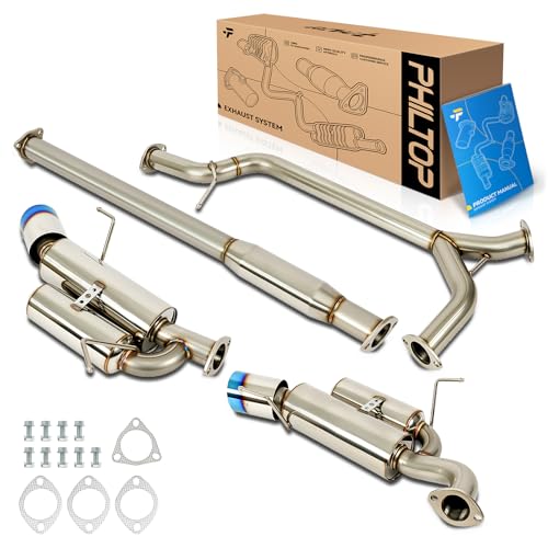 PHILTOP Cat-Back System, Stainless Steel Cat Back Exhaust System Fit for 2004-2008 TSX