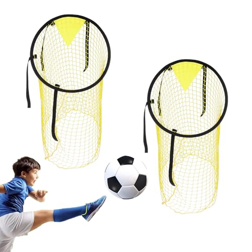 Roontin Top Bins Soccer Goal Nets - Set of 2 for Precision Training - 45cm/58cm Targets for Accurate Shots - Ideal Practice Equipment