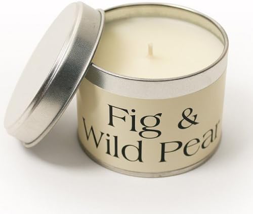 Pintail Candles Classic Tin (Fig and Wild Pear Home Fragrance) Scented Candles Long Burning (35 Hour Burn Time), Hand-Poured Scented Candles Gifts for Women