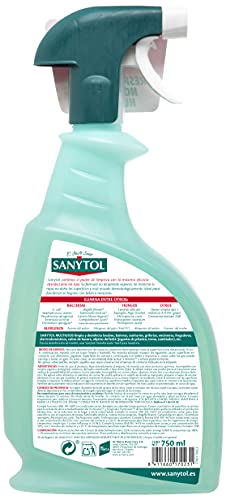 Miniatura 3 de Sanytol - Limpiador Desinfectante Multiusos, Elimina Bacterias, Hongos y Virus Sin Lejía, Perfume Eucaliptus - Pack de 4 x 750 Ml = 3L & – Limpiador Desinfectante Antical Baños