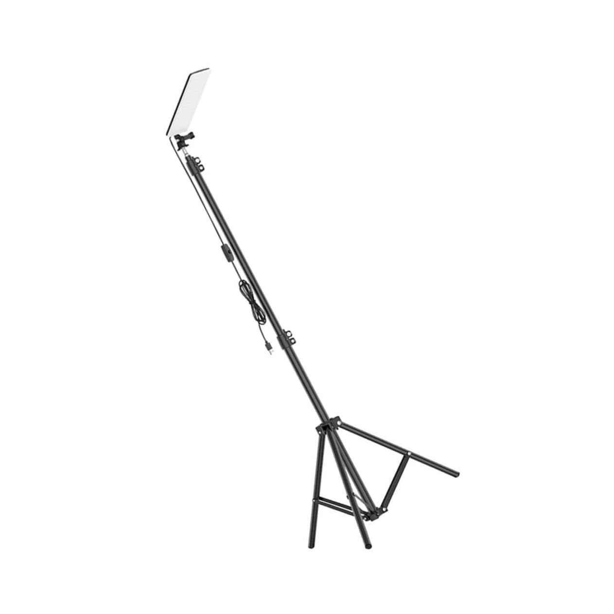 Linterna de Camping Portátil Telescópica Soporte Negro