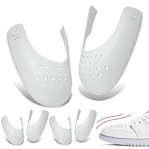 YEAPEAK Anti Falten Schuhe - Knickschutz für Air Force 1 | Crease Protector & Anti Falten Schuh Schutz | Schuh Knickschutz & Anti Crease Technologie, 3 Paar, für Schuhe der Größe EU (L(40-46), Weiß)