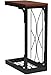 VASAGLE Industrial Snack Table, Heavy-Duty Sofa Side Table for Living Room, Steel Frame, Brown and Black ULNT40Z