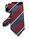 RBOCOTT Maroon Navy Blue Stripe Tie and Pocket Square with Tie Clip Sets for Men Business Necktie(7)
