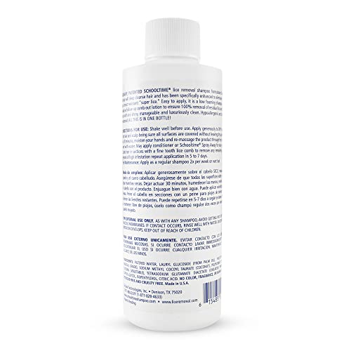 Schooltime Lice Shampoo Kit For Kids, After Treatment Spray And Lice Comb For Egg Removal #TOP3
