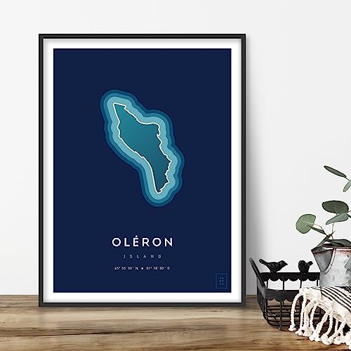 Affiche de l'île d'Oléron poster deco mural 50 x 70 cm salon et chambre