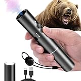 Teberal Electronic Bear Air Horn,120dB Rechargeable Whistle with Flashlight for Hiking & Camping, Wildlife Deterrent & Emergency Safety Device, Can Replace Bear Bell