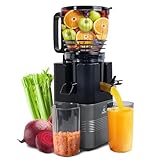 Cold Press Juicer Machines,5.8" Extra Wide Feed Chute juicer machines,350W Slow Cold Press Juicer Machines,Slow Masticating Juicer with High Juice Yield for Whole Vegetables & Fruits, Easy to Clean