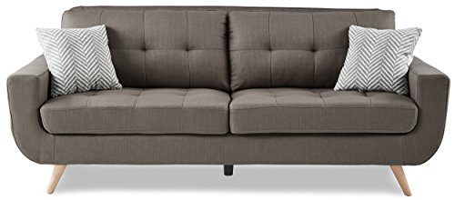 Homelegance Deryn 86" Fabric Sofa, Gray #TOP1