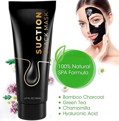 onpie Blackhead Remover Mask 4, Activated Charcoal Peel Off Mask, Deep Face Clean for Men and Women, Pore Cleansing Nose and Face Care, Purifying Charcoal Mask, 80ML