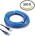 HUACAM HCM07 Cat5 Patch Cord Cable 100 ft Ethernet Cable Internet Cable Ethernet Cable Network Cable For PC Mac Laptop PS4 Xbox Modem Router Blue