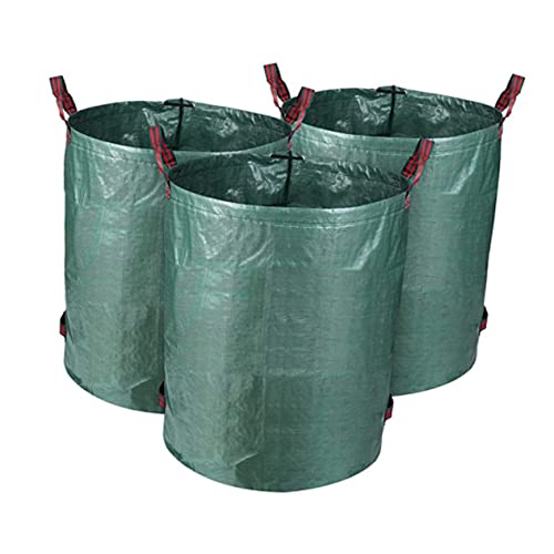 ibasenice 3Pcs Garden Folding Trash Bags for Leaves Grass Waste Durable Material Capacity Storage for Dead Plants Straw Debris Cleanup
