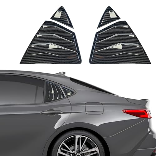 XYHGM for Toyota Camry The 9Th Gen 2025 2026 Window Louvers Front Side Racing Style Sport ABS Window Louvers Air Vent Scoop Shades Cover Blinds Trim Exterior Accessories 4PCS(Carbon Fiber)