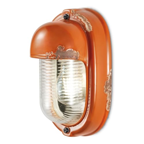 Applique verticale Ferroluce Retrò en céramique orange orange E27