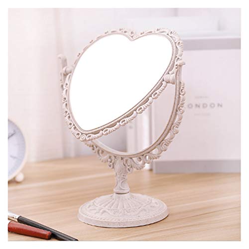 Espejo de maquillaje compacto en forma de corazón miniatura 5