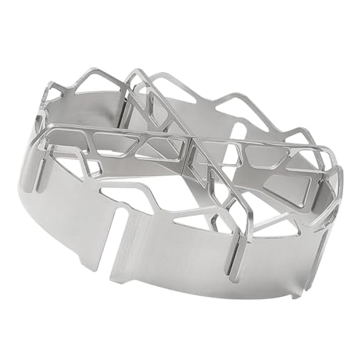 Samuliy Parabrisas para estufa de camping, soporte desmontable para picnic, resistente al viento, con placa de metal, soporte de estante para parabrisas, estufa de gas de camping de acero inoxidable