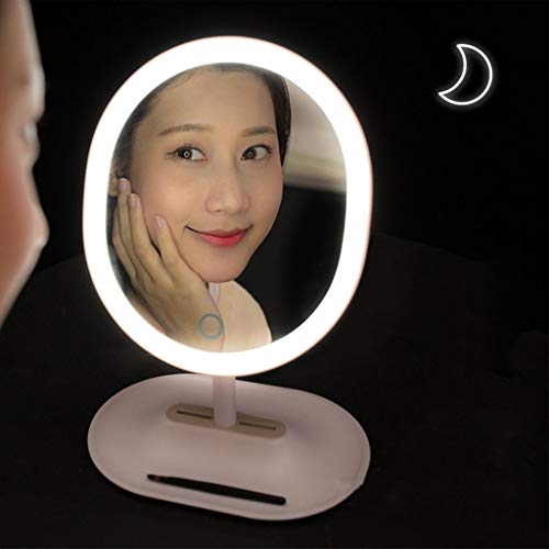 Espejo de Maquillaje Redondo con Luz Recargable miniatura 4