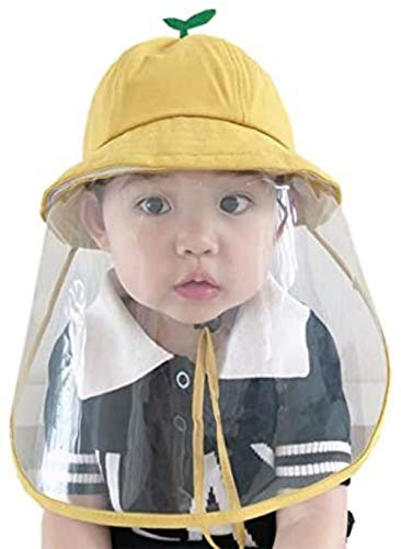 Baby Kids Sun Hats with Removable Face Visor Shield,UV Protection Cotton Hats Green