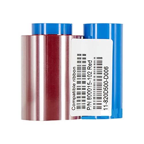Cinta de cinta monocromo roja compatible Zebra 800015-102 miniatura 1